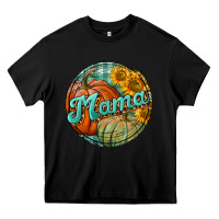 Black pumpkin mama with background Heavy Core Tee - BundleAndBundleShop