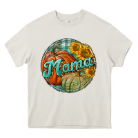 Cream pumpkin mama with background Heavy Core Tee - BundleAndBundleShop