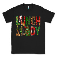 Black Lunch Lady Christmas Classic Tee - BundleAndBundleShop