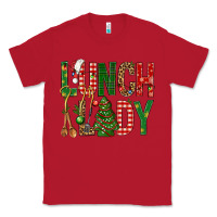 Red Lunch Lady Christmas Classic Tee - BundleAndBundleShop