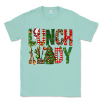 Seafoam Lunch Lady Christmas Classic Tee - BundleAndBundleShop