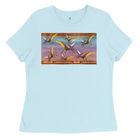 Baby Blue dinosaur pterodactyl sippy cup Ladies Tee - Artiststas