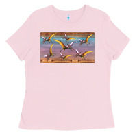 Bubblegum Pink dinosaur pterodactyl sippy cup Ladies Tee - Artiststas