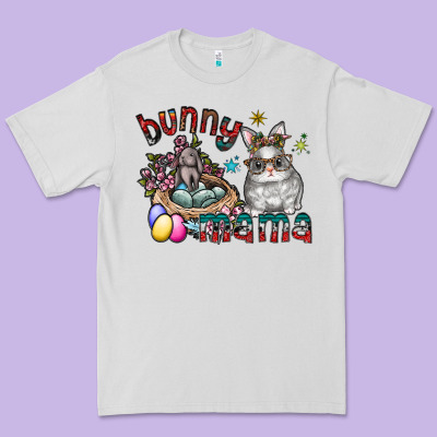 Bunny Mama Premium Tee Designed By Cowhidedigitalart