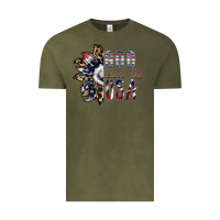 Vintage Olive god bless the usa Vintage Tee - SublimationCraftShop
