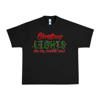 Black festive christmas lights text art Urban Heavy Tee - CowhideDigitalArt
