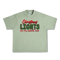 Oil Green festive christmas lights text art Urban Heavy Tee - CowhideDigitalArt