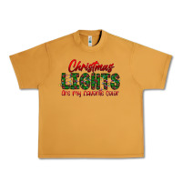 Peanut Butter festive christmas lights text art Urban Heavy Tee - CowhideDigitalArt