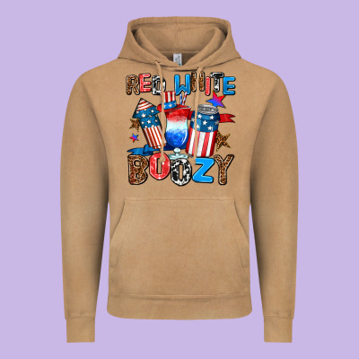 Red White Boozy Vintage Hoodie Designed By Adodesignshop