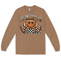 Toasted Coconut tis the season football smiley face Long Sleeve Tee - BarkalooDesign