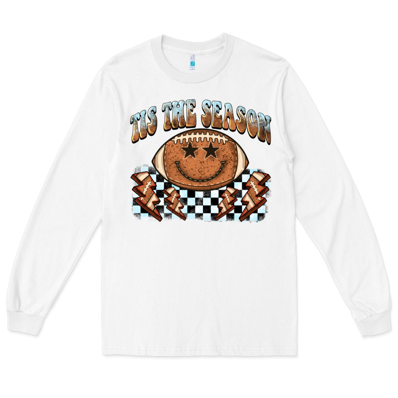 Tis The Season Football Smiley Face Long Sleeve Tee by BarkalooDesign | Teevron