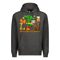 Charcoal Heather lpn juneteenth licensed practical nurse Premium Hoodie - AdoDesignShop