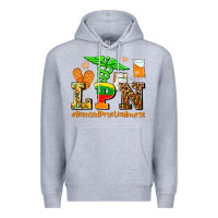 Heather Grey lpn juneteenth licensed practical nurse Premium Hoodie - AdoDesignShop