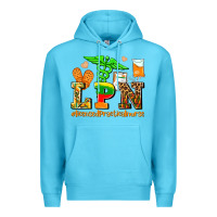 Ocean Blue lpn juneteenth licensed practical nurse Premium Hoodie - AdoDesignShop