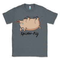 Charcoal Heather Spider Pig Classic Tee - DesigneFamous