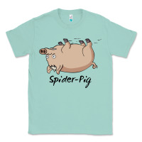 Seafoam Spider Pig Classic Tee - DesigneFamous