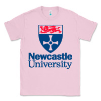 Bubblegum Pink Newcastle College Classic Tee - DesigneFamous