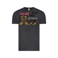 Vintage Black home of the free beacause of the brave Vintage Tee - CowhideDigitalArt