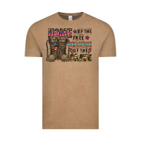 Vintage Coffee home of the free beacause of the brave Vintage Tee - CowhideDigitalArt