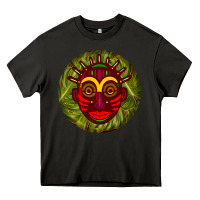 Asphalt african masks round earrings 4 Heavy Core Tee - BundleAndBundleShop