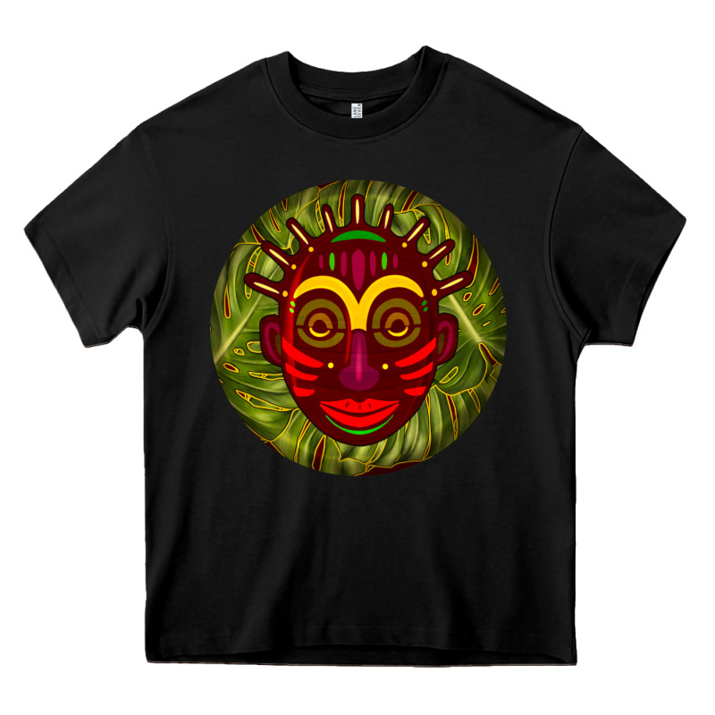 African Masks Round Earrings 4 Heavy Core Tee by BundleAndBundleShop | Teevron