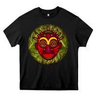 Black african masks round earrings 4 Heavy Core Tee - BundleAndBundleShop