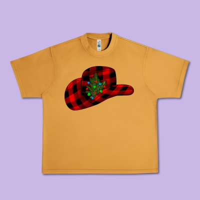 Cowboy Christmas Urban Heavy Tee Designed By Cowhidedigitalart