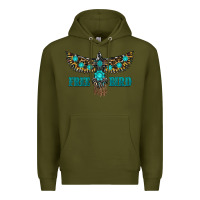 Army Green turquoise freebird Premium Hoodie - RanaPortraitStore