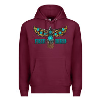 Burgundy turquoise freebird Premium Hoodie - RanaPortraitStore