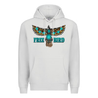 Dove Grey turquoise freebird Premium Hoodie - RanaPortraitStore