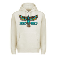 Oatmeal Heather turquoise freebird Premium Hoodie - RanaPortraitStore