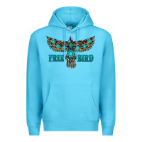 Ocean Blue turquoise freebird Premium Hoodie - RanaPortraitStore
