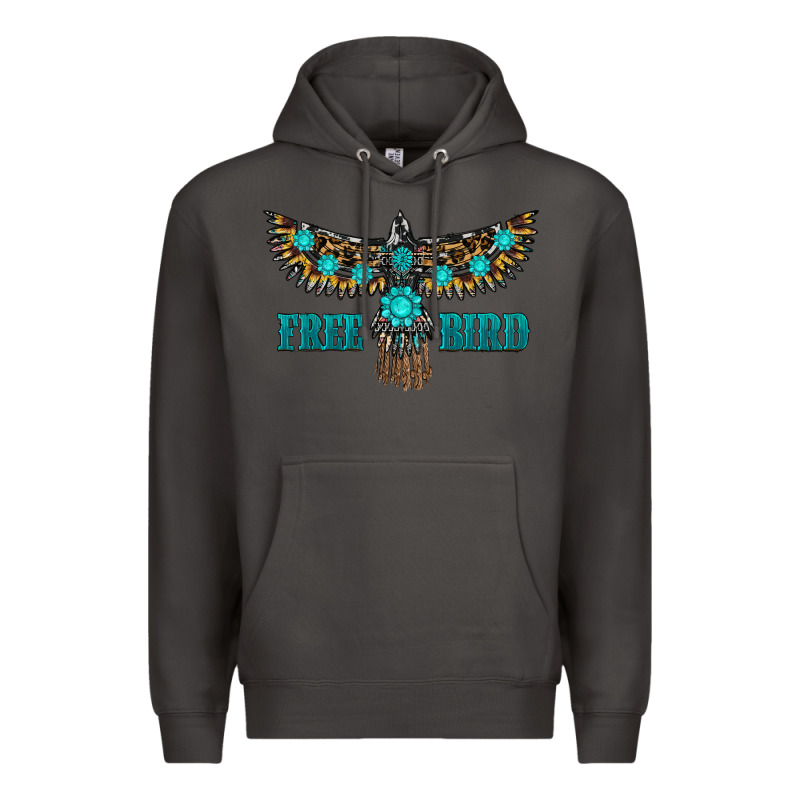 Turquoise Freebird Premium Hoodie by RanaPortraitStore | Teevron