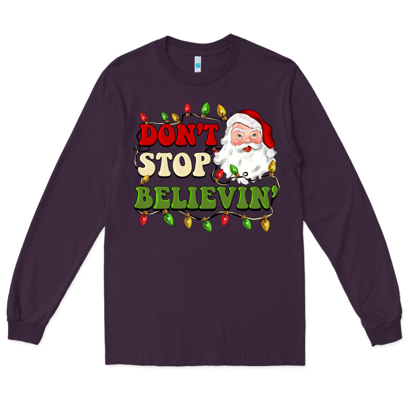 Don't Stop Believin Long Sleeve Tee by BarkalooDesign | Teevron
