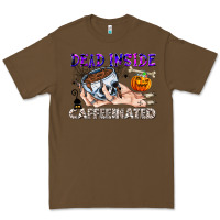 Cacao Dead Inside Caffeinated Premium Tee - CowhideDigitalArt
