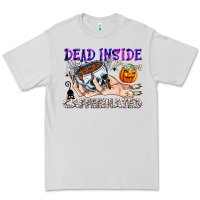 Dove Grey Dead Inside Caffeinated Premium Tee - CowhideDigitalArt