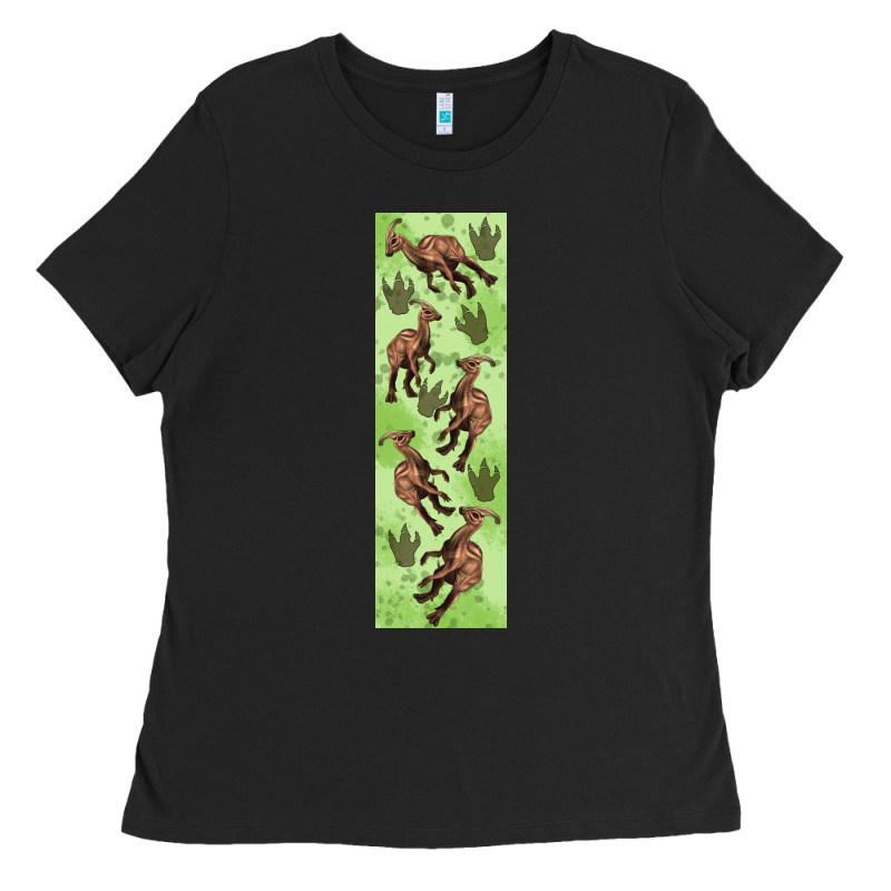 Dinosaur Parasaurolophus Pen Wrap Ladies Tee by Artiststas | Teevron