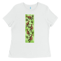 White dinosaur parasaurolophus pen wrap Ladies Tee - Artiststas