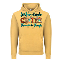 Vintage Mustard first we drink coffee then we do things Vintage Hoodie - AdoDesignShop