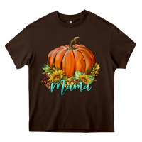 Chocolate Brown pumpkin mama Heavy Core Tee - BundleAndBundleShop