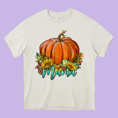 Pumpkin Mama Heavy Core Tee Designed By Bundleandbundleshop