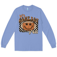 Colony Blue it's game day y'all football smiley face Long Sleeve Tee - BarkalooDesign