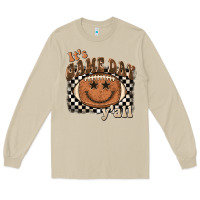 Mushroom it's game day y'all football smiley face Long Sleeve Tee - BarkalooDesign