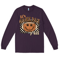 Plum it's game day y'all football smiley face Long Sleeve Tee - BarkalooDesign