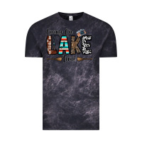 Cloud Black living on lake time Vintage Tee - CowhideDigitalArt