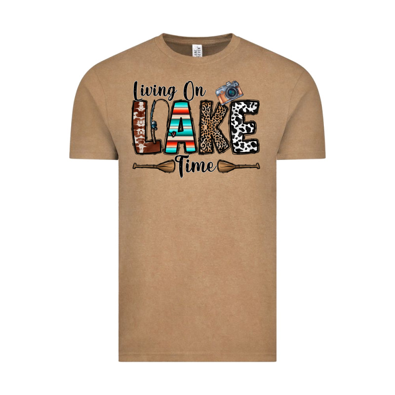 Living On Lake Time Vintage Tee by CowhideDigitalArt | Teevron