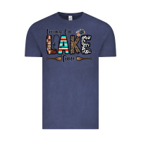 Vintage Denim living on lake time Vintage Tee - CowhideDigitalArt