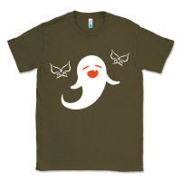 Army Green genshin impact hu tao  spirit ghost art lightweight Classic Tee - DesigneFamous