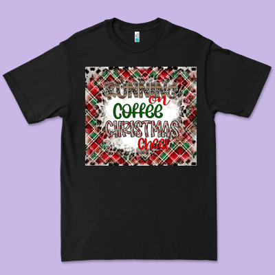 Running On Coffee And Christmas Premium Tee Designed By Cowhidedigitalart