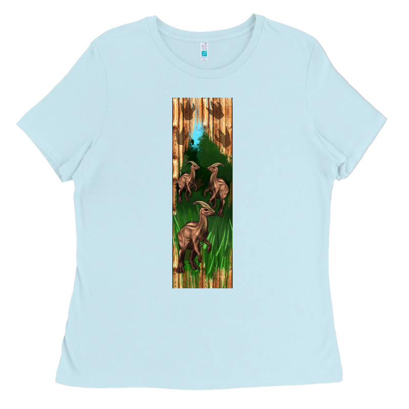 Dinosaur Parasaurolophus Pen Wrap Ladies Tee by Artiststas | Teevron
